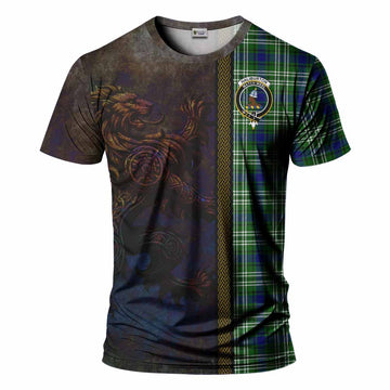 Haliburton Tartan Family Crest T-Shirt Alba Gu Brath Be Brave Lion Ancient Style Kid's Shirt - Tartan Vibes Clothing