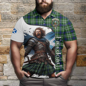 Haliburton Crest Tartan Polo Shirt Inspired by the Freedom of Scottish Warrior