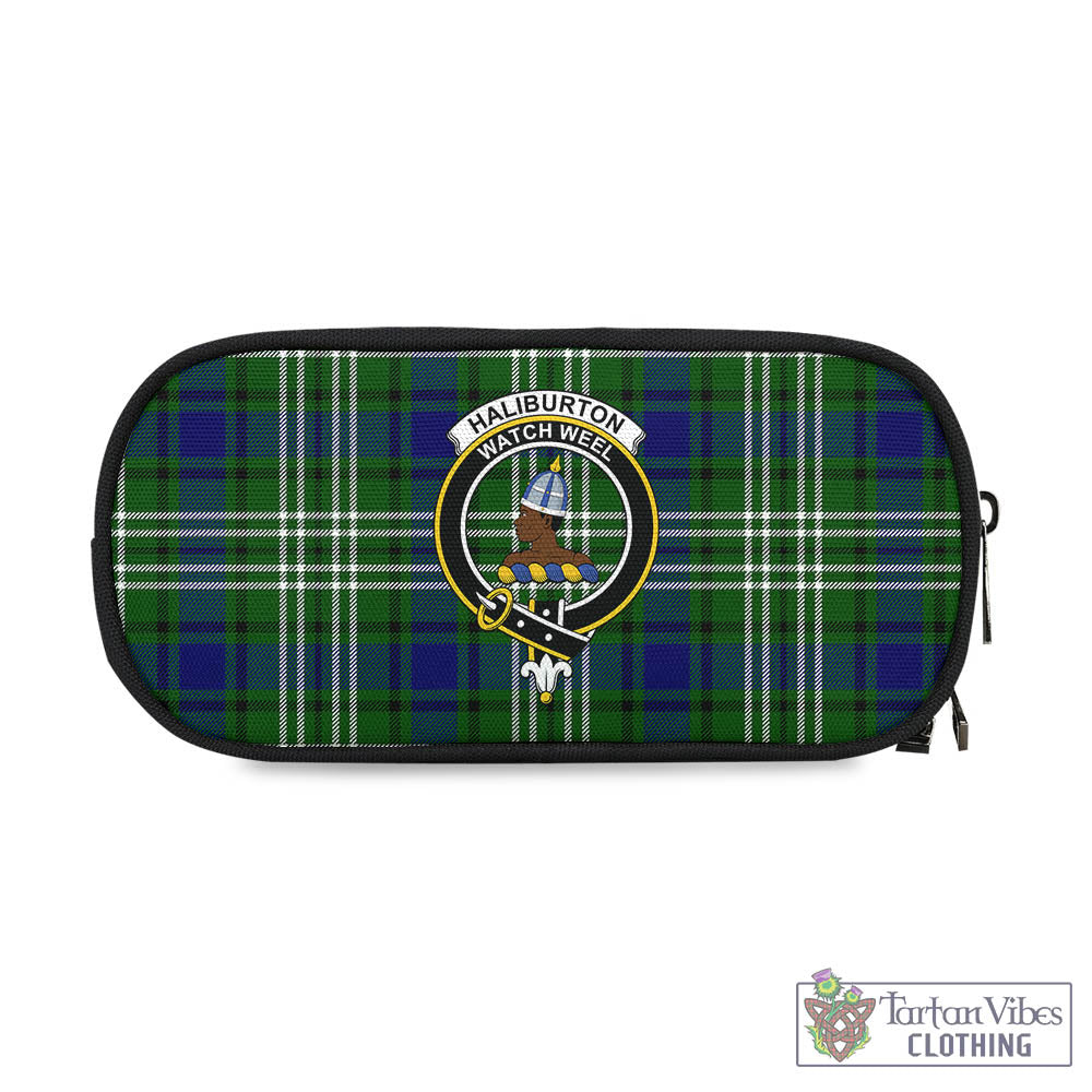 Tartan Vibes Clothing Haliburton Tartan Pen and Pencil Case with Family Crest