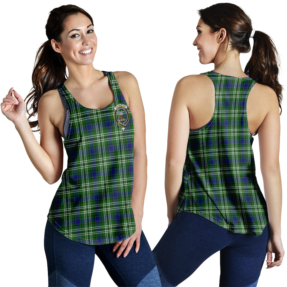 haliburton-tartan-women-racerback-tanks-with-family-crest