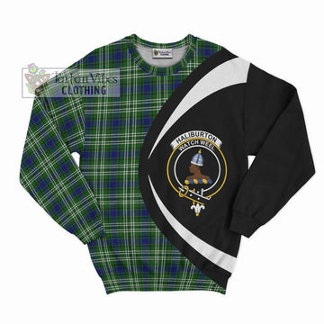 Haliburton Tartan Sweatshirt with Family Crest Circle Style