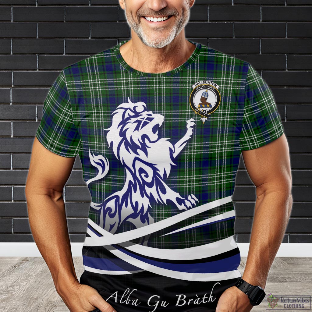 haliburton-tartan-t-shirt-with-alba-gu-brath-regal-lion-emblem