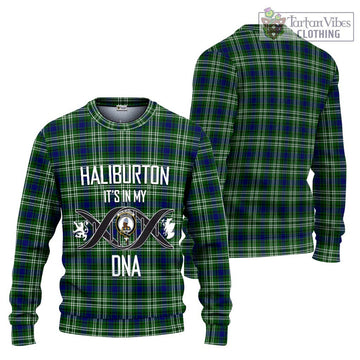 Haliburton Tartan Ugly Sweater with Family Crest DNA In Me Style