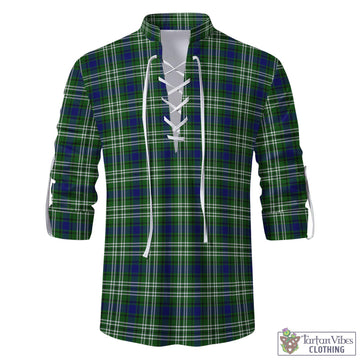 Haliburton Tartan Men's Scottish Traditional Jacobite Ghillie Kilt Shirt