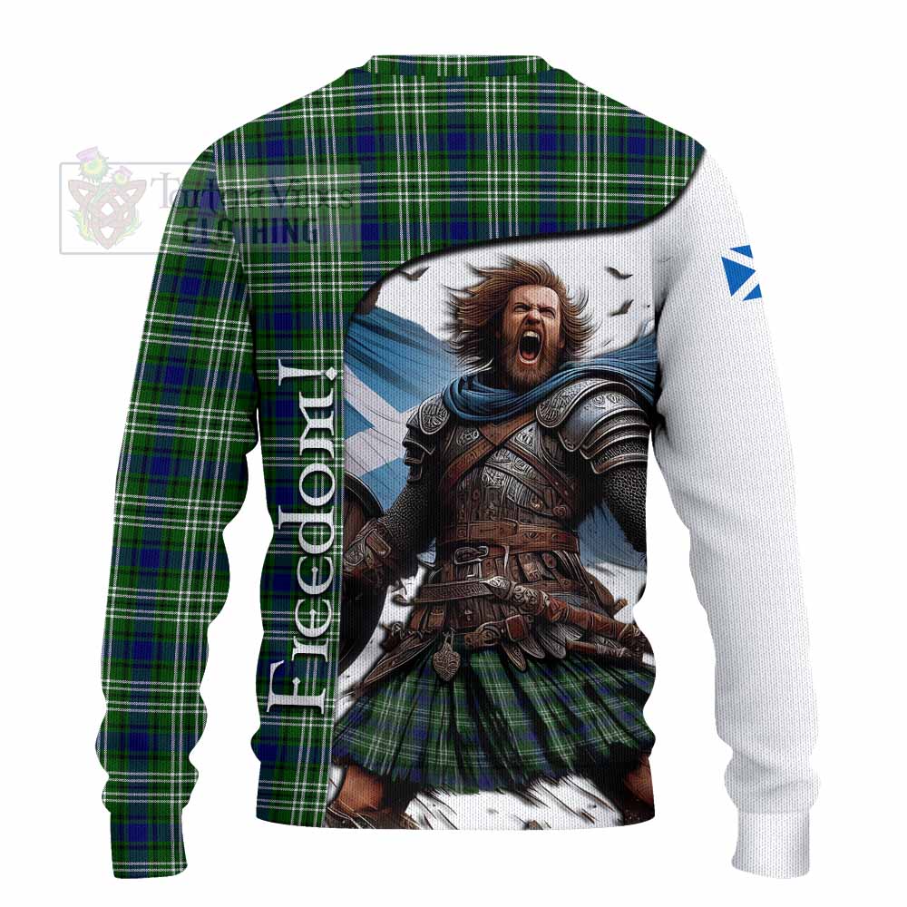 Tartan Vibes Clothing Haliburton Crest Tartan Knitted Sweater Inspired by the Freedom of Scottish Warrior