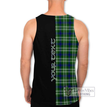 Haliburton Tartan Men's Tank Top with Family Crest and Half Of Me Style