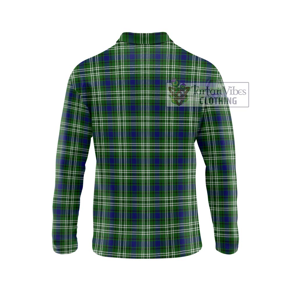 Haliburton Tartan Long Sleeve Polo Shirt with Family Crest DNA In Me Style - Tartanvibesclothing Shop