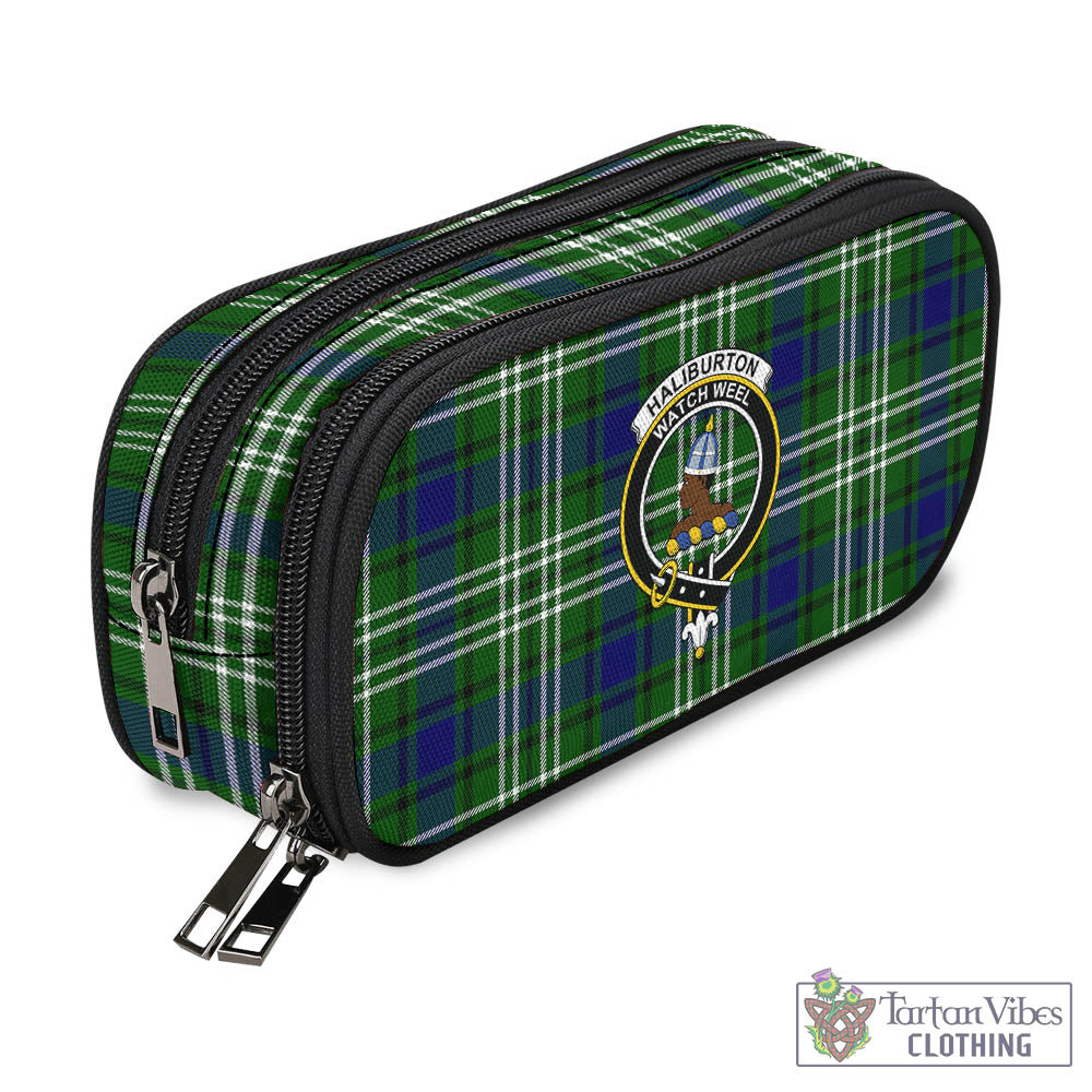 Tartan Vibes Clothing Haliburton Tartan Pen and Pencil Case with Family Crest