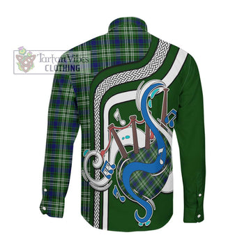 Haliburton Tartan Long Sleeve Button Shirt with Epic Bagpipe Style