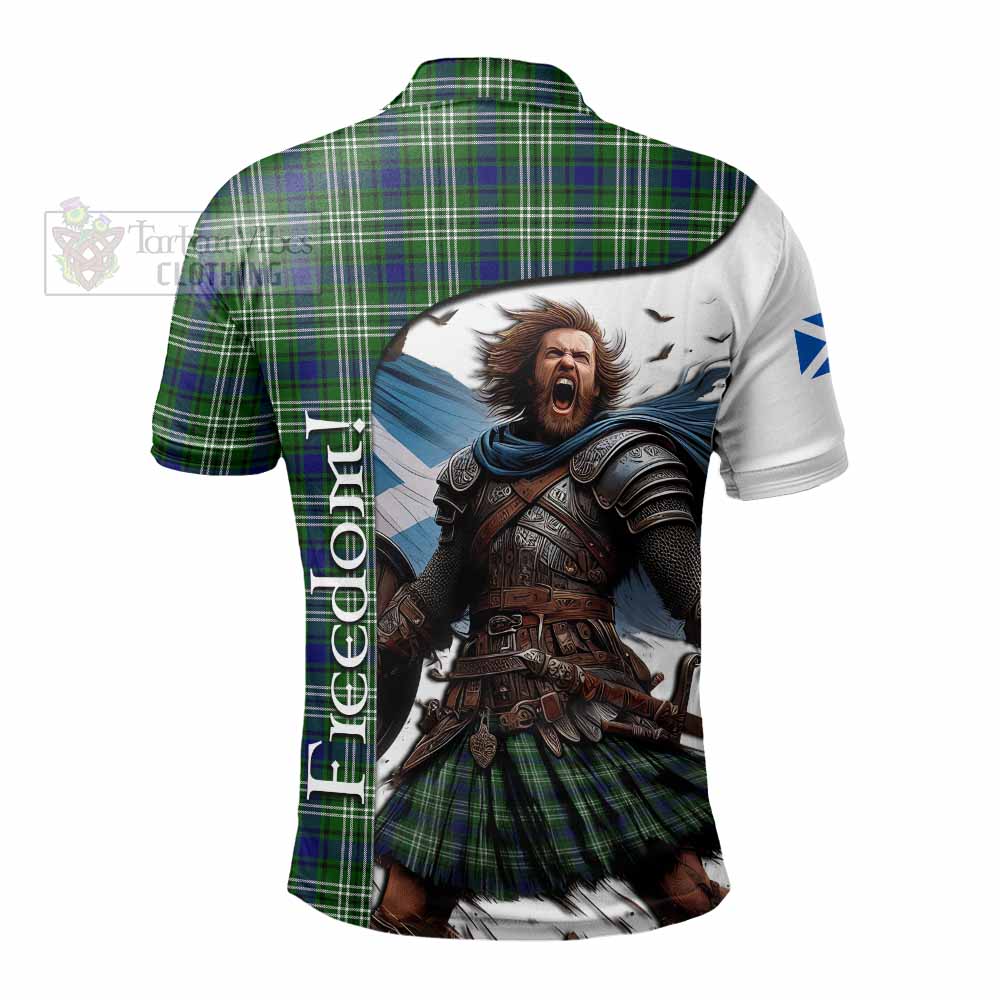 Tartan Vibes Clothing Haliburton Crest Tartan Polo Shirt Inspired by the Freedom of Scottish Warrior