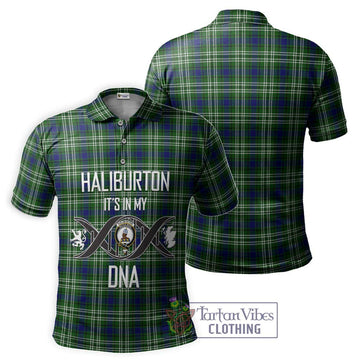 Haliburton Tartan Polo Shirt with Family Crest DNA In Me Style