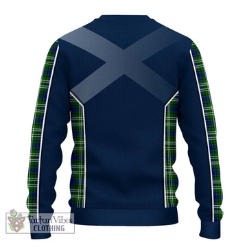 Haliburton Tartan Ugly Sweater with Family Crest and Lion Rampant Vibes Sport Style