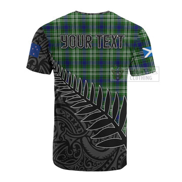 Haliburton Crest Tartan Cotton T-shirt with New Zealand Silver Fern Half Style