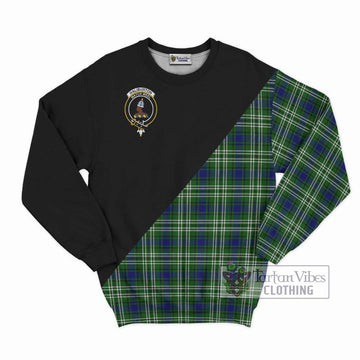 Haliburton Tartan Sweatshirt with Family Crest and Military Logo Style