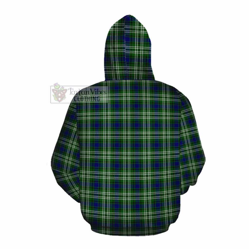 Tartan Vibes Clothing Haliburton Tartan Cotton Hoodie with Family Crest DNA In Me Style