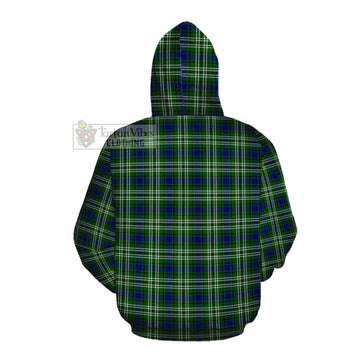 Haliburton Tartan Cotton Hoodie with Family Crest DNA In Me Style