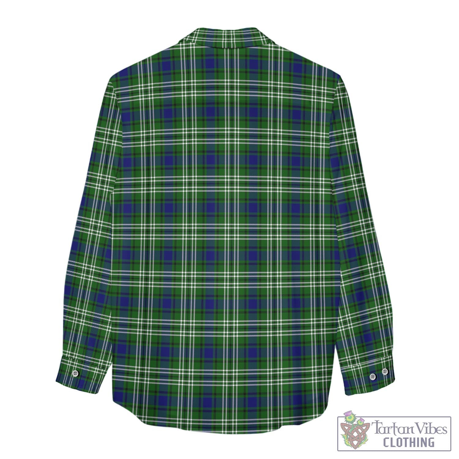 Tartan Vibes Clothing Haliburton Tartan Womens Casual Shirt with Family Crest