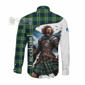 Haliburton Crest Tartan Long Sleeve Button Shirt Inspired by the Freedom of Scottish Warrior