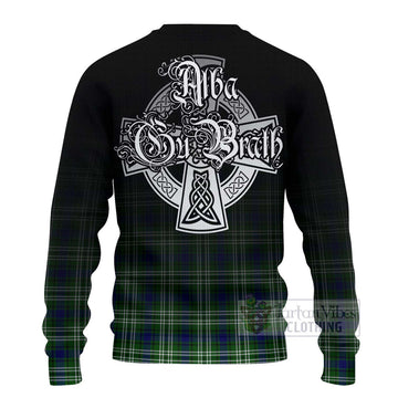 Haliburton Tartan Ugly Sweater Featuring Alba Gu Brath Family Crest Celtic Inspired