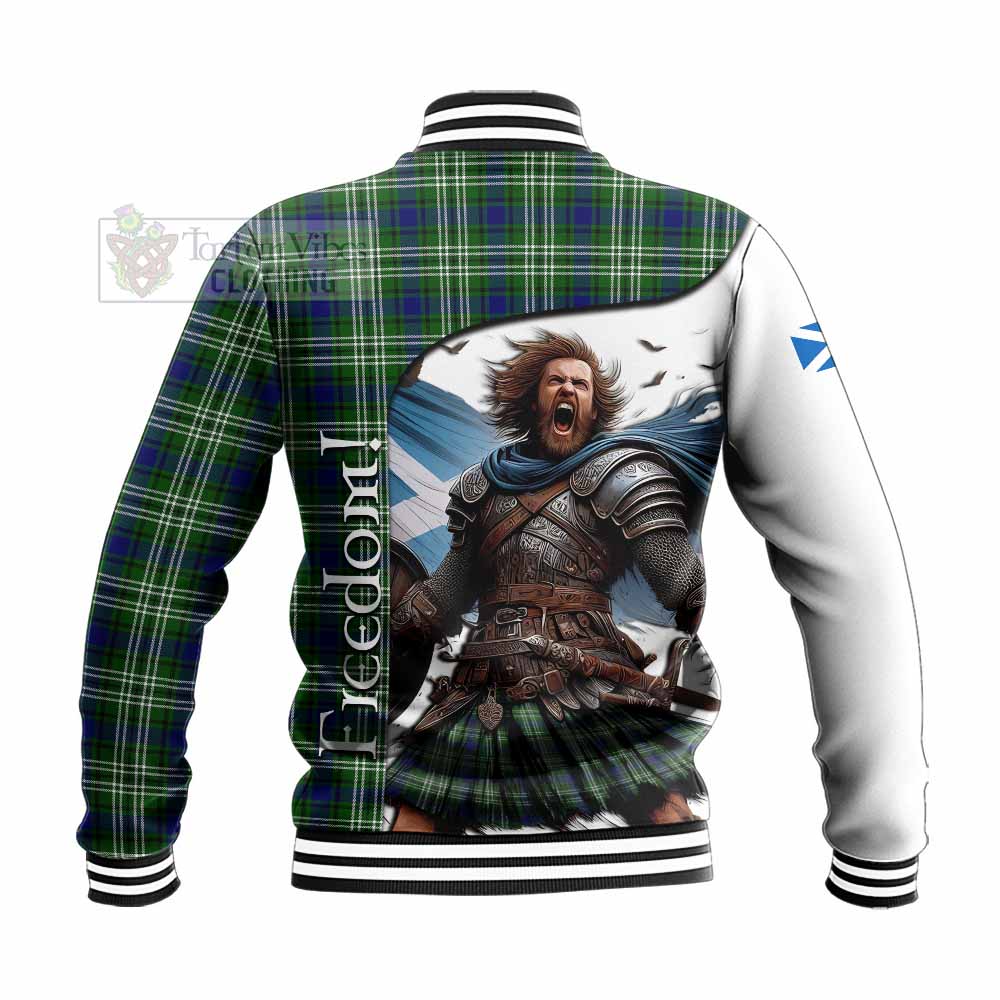 Tartan Vibes Clothing Haliburton Crest Tartan Baseball Jacket Inspired by the Freedom of Scottish Warrior