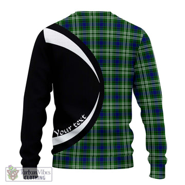 Haliburton Tartan Ugly Sweater with Family Crest Circle Style - Tartan Vibes Clothing