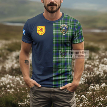 Haliburton Tartan T-Shirt Alba with Scottish Lion Royal Arm Half Style