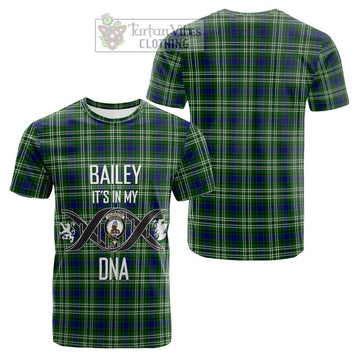 Haliburton Tartan Cotton T-shirt with Family Crest DNA In Me Style