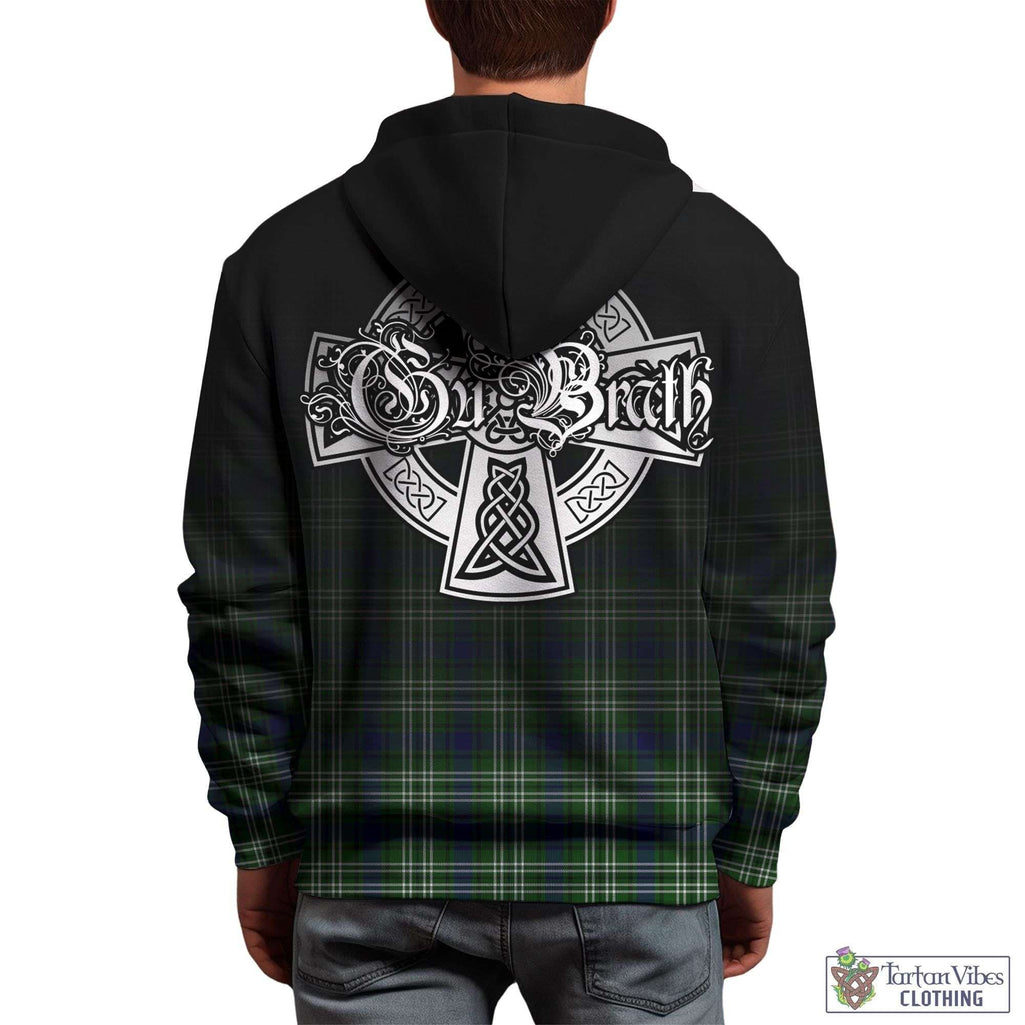 Tartan Vibes Clothing Haliburton Tartan Hoodie Featuring Alba Gu Brath Family Crest Celtic Inspired