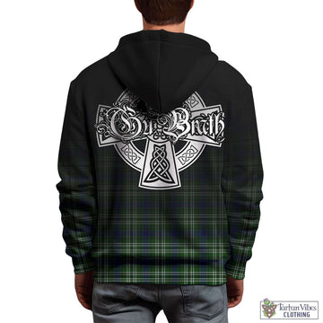 Haliburton Tartan Hoodie Featuring Alba Gu Brath Family Crest Celtic Inspired