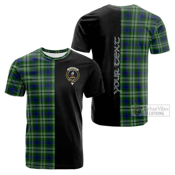 Haliburton Tartan Cotton T-shirt with Family Crest and Half Of Me Style