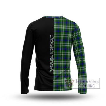 Haliburton Tartan Long Sleeve T-Shirt with Family Crest and Half Of Me Style