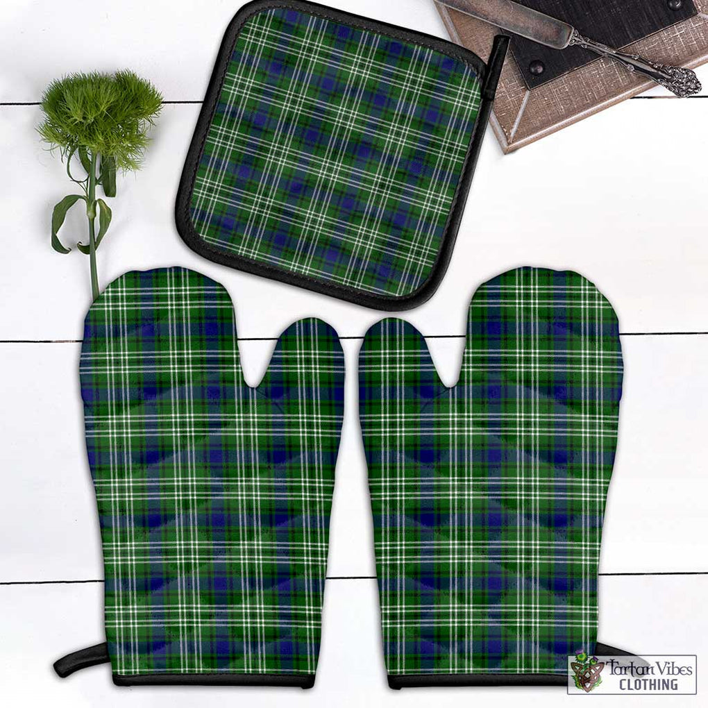 Haliburton Tartan Combo Oven Mitt & Pot-Holder Combo 1 Oven Mitt & 1 Pot-Holder Black - Tartan Vibes Clothing