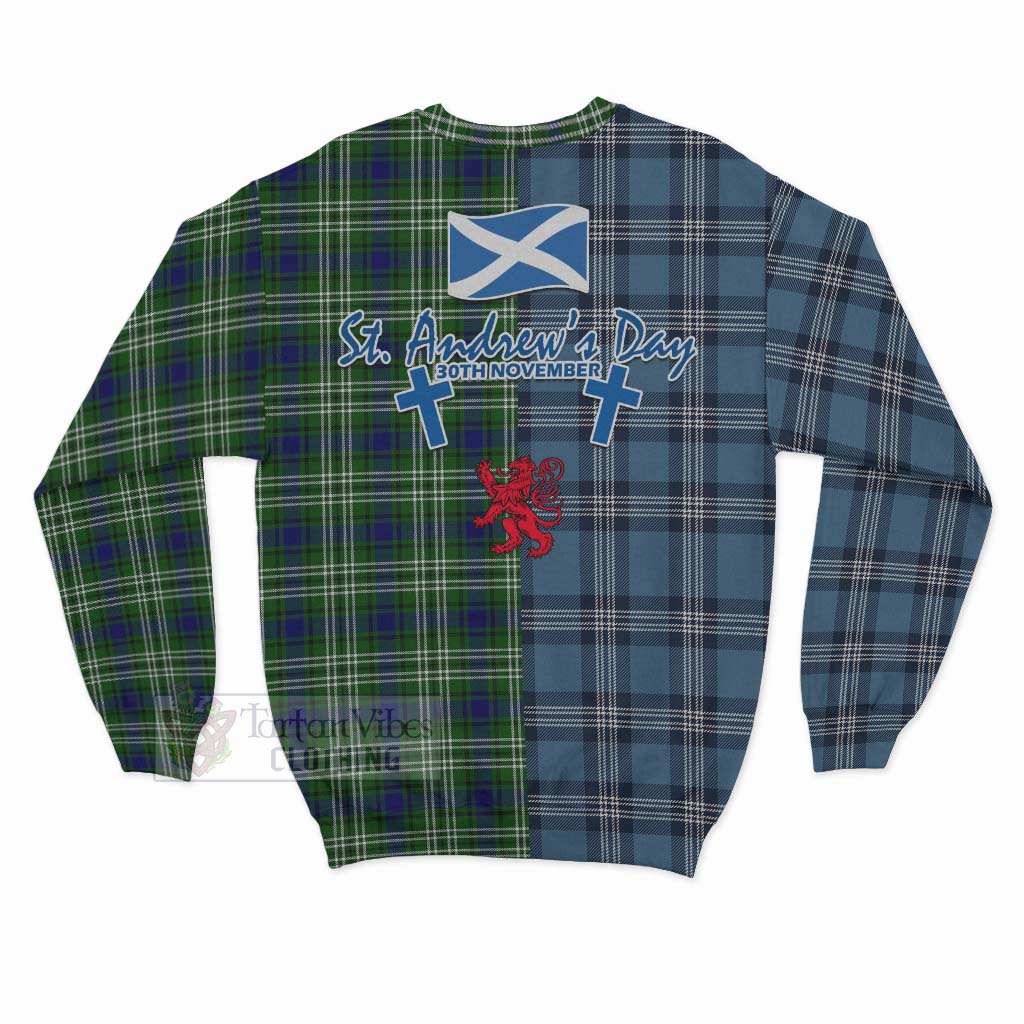 Tartan Vibes Clothing Haliburton Tartan Sweatshirt Happy St. Andrew's Day Half Tartan Style