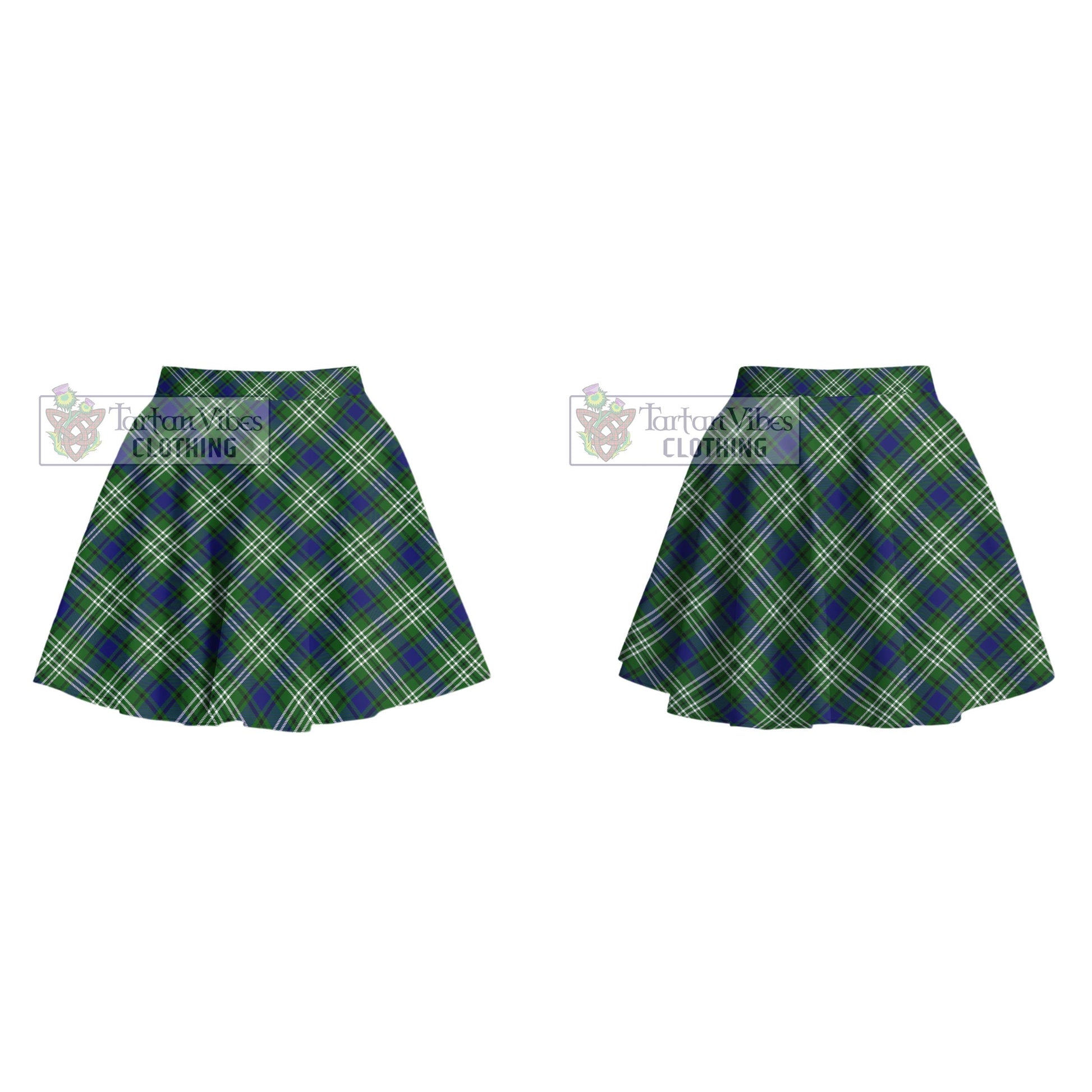 Tartan Vibes Clothing Haliburton Tartan Women's Plated Mini Skirt