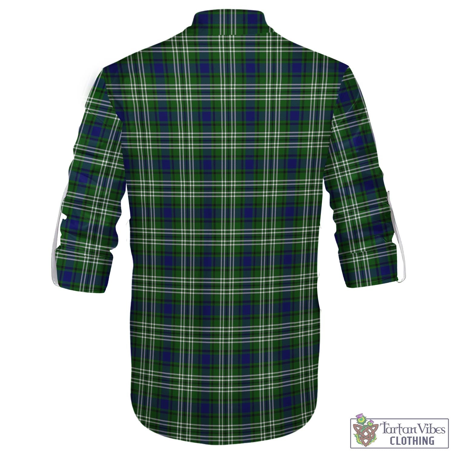 Tartan Vibes Clothing Haliburton Tartan Men's Scottish Traditional Jacobite Ghillie Kilt Shirt