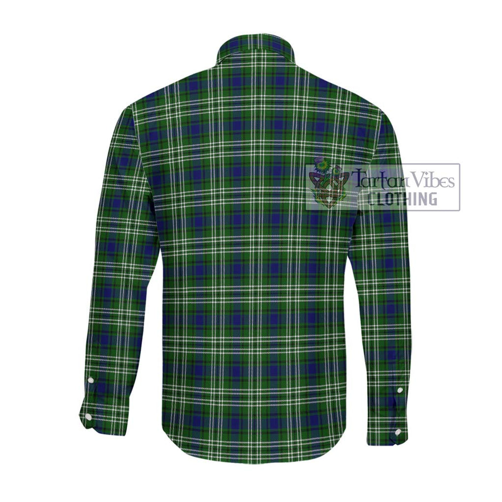 Haliburton Tartan Long Sleeve Button Shirt with Family Crest DNA In Me Style - Tartanvibesclothing Shop