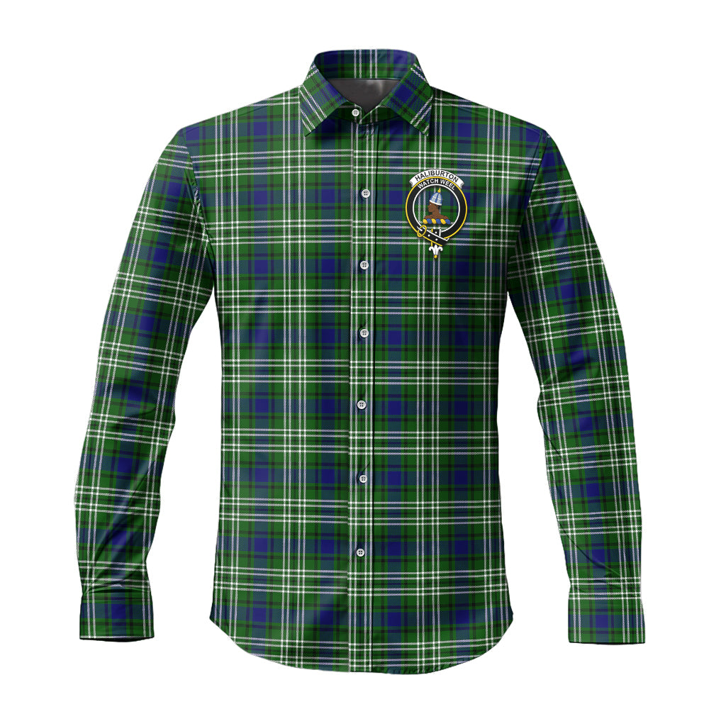 haliburton-tartan-long-sleeve-button-up-shirt-with-family-crest