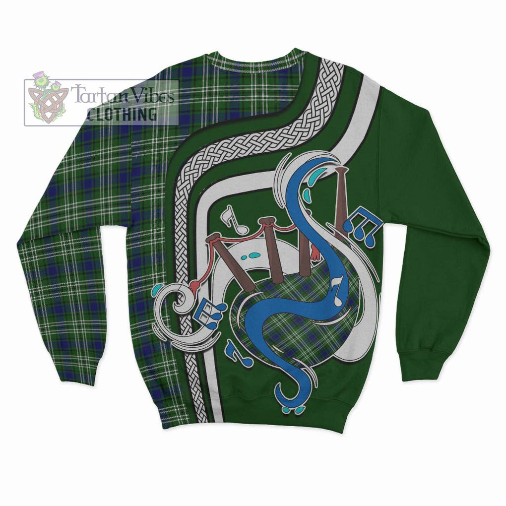 Tartan Vibes Clothing Haliburton Tartan Sweatshirt with Epic Bagpipe Style