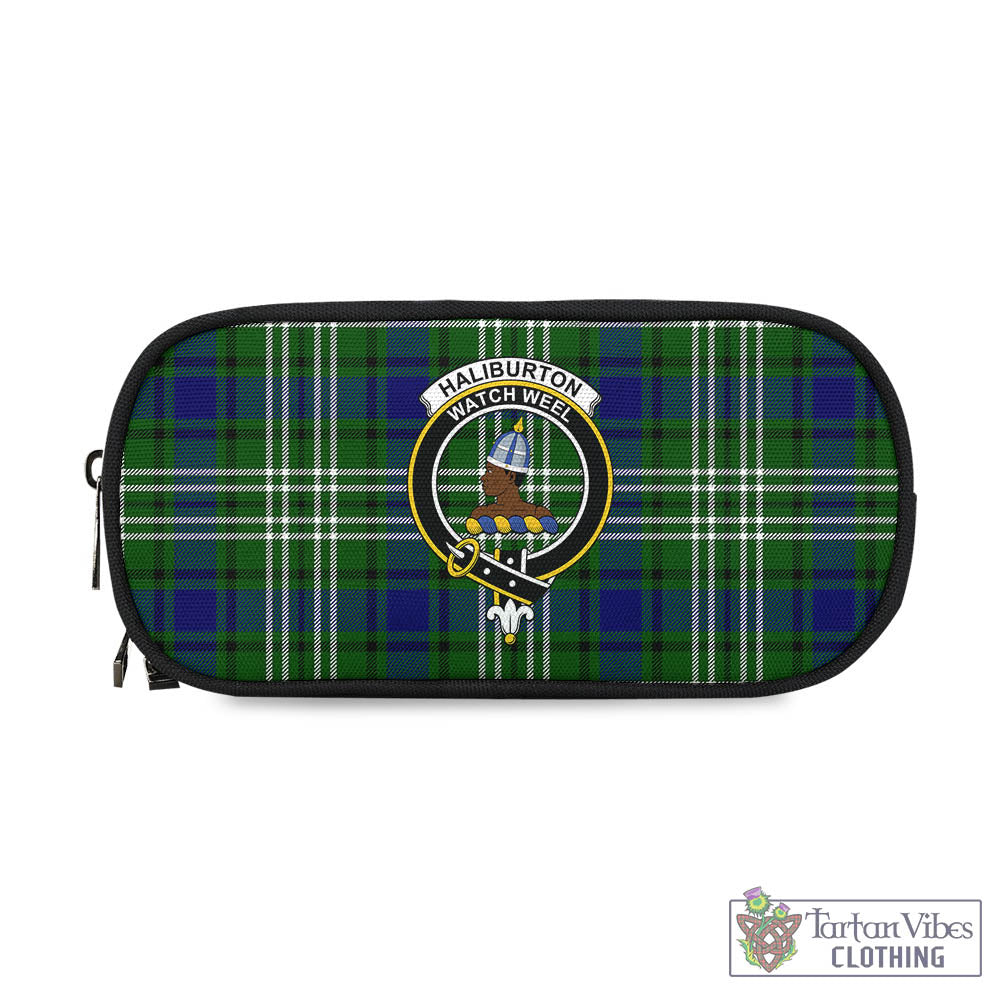 Tartan Vibes Clothing Haliburton Tartan Pen and Pencil Case with Family Crest