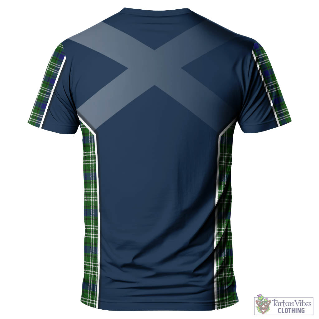 Tartan Vibes Clothing Haliburton Tartan T-Shirt with Family Crest and Scottish Thistle Vibes Sport Style