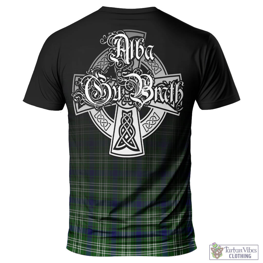 Tartan Vibes Clothing Haliburton Tartan T-Shirt Featuring Alba Gu Brath Family Crest Celtic Inspired