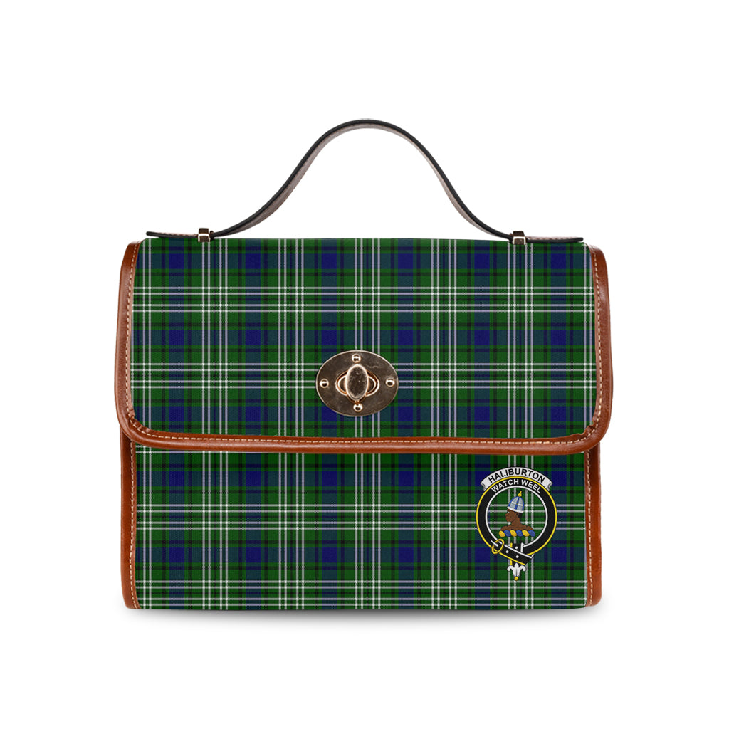 haliburton-tartan-leather-strap-waterproof-canvas-bag-with-family-crest