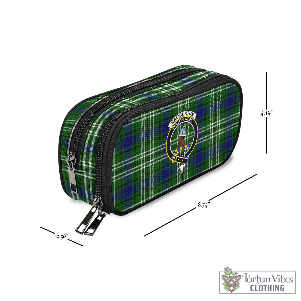 Tartan Vibes Clothing Haliburton Tartan Pen and Pencil Case with Family Crest