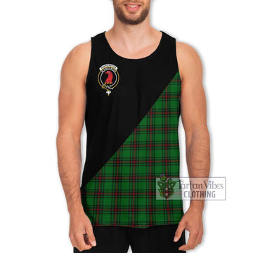 Halkerston Tartan Men's Tank Top with Family Crest and Military Logo Style Men - Tartan Vibes Clothing