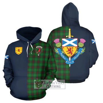 Halkerston Tartan Hoodie Alba with Scottish Lion Royal Arm Half Style Zip Hoodie - Tartan Vibes Clothing