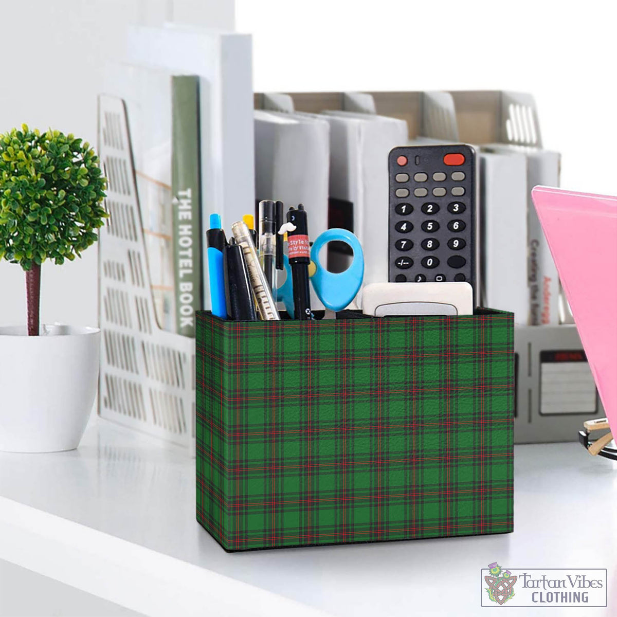Halkerston Tartan Pen Holder One Size 5.9"(L)*2.7"(W)*4.3"(H) - Tartan Vibes Clothing