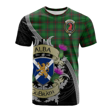 Halkerston Tartan Family Crest Cotton T-shirt Lion Rampant Royal Thistle Shield Celtic Inspired Kid's Shirt - Tartan Vibes Clothing