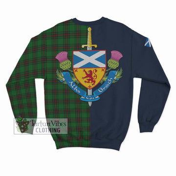 Halkerston Tartan Sweatshirt Alba with Scottish Lion Royal Arm Half Style - Tartan Vibes Clothing