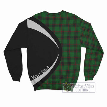 Halkerston Tartan Sweatshirt with Family Crest Circle Style - Tartan Vibes Clothing