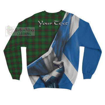 Halkerston Tartan Sweatshirt with Family Crest Scotland Patriotic Style - Tartan Vibes Clothing